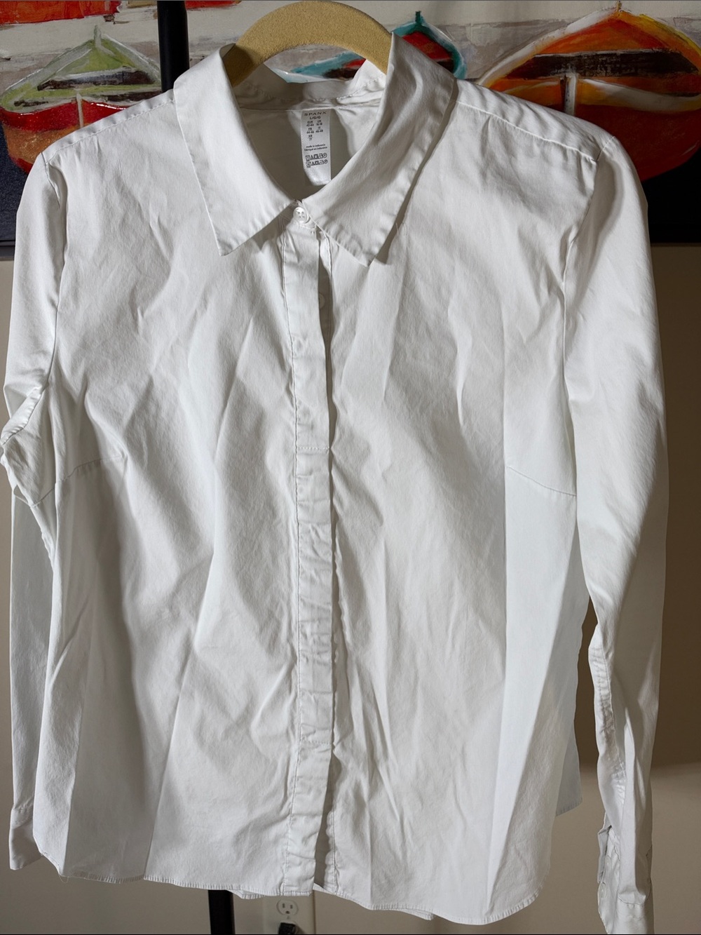 SPANX White Women’s Button-Down Shirt
